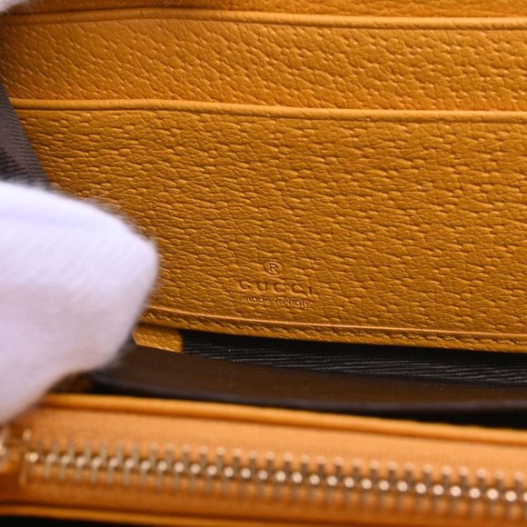 Gucci Cutout Interlocking G GG Supreme Leather Zip Around Wallet Long 701423 ... - Picture 5 of 9